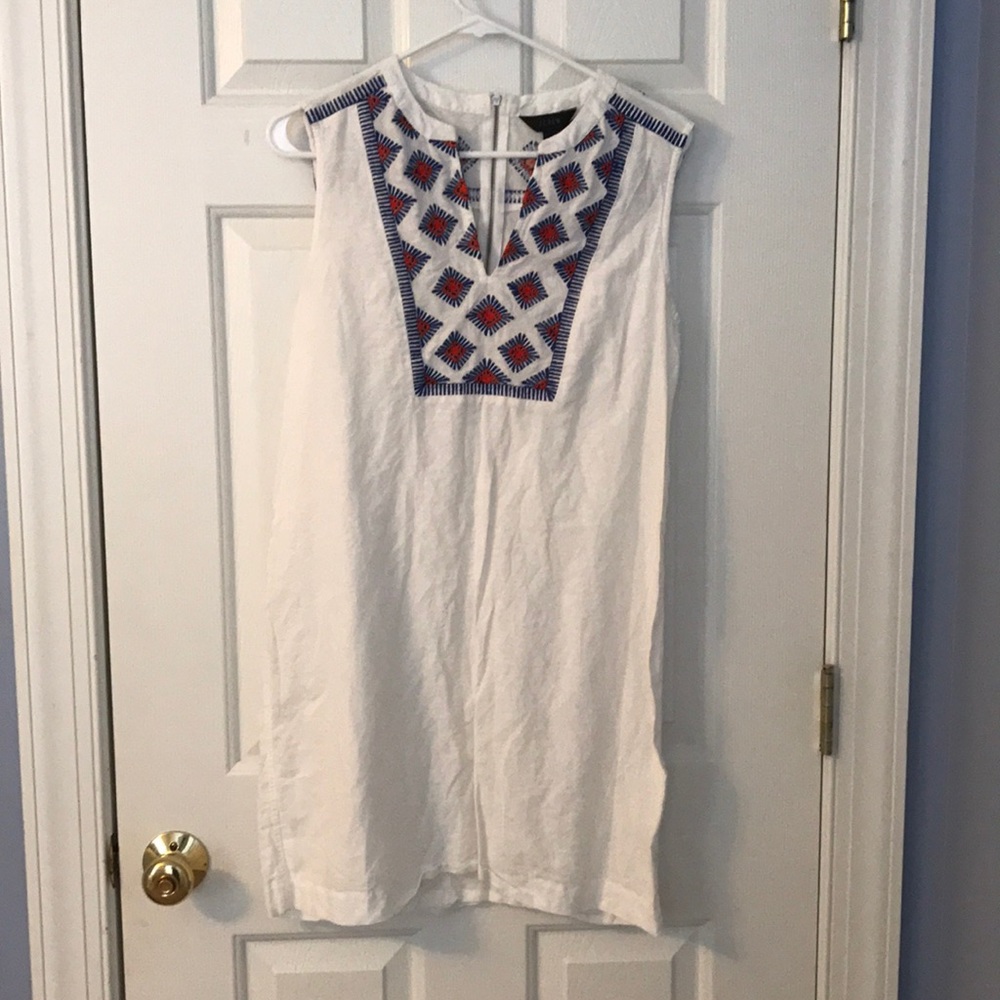 J crew embroidered dress